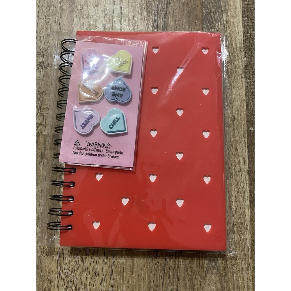 New Culturefly Red‎ Sweet Sayings Widget Spiral Journal Blank Lined Notebook